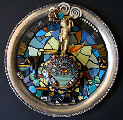 golden child mosaic assemblage